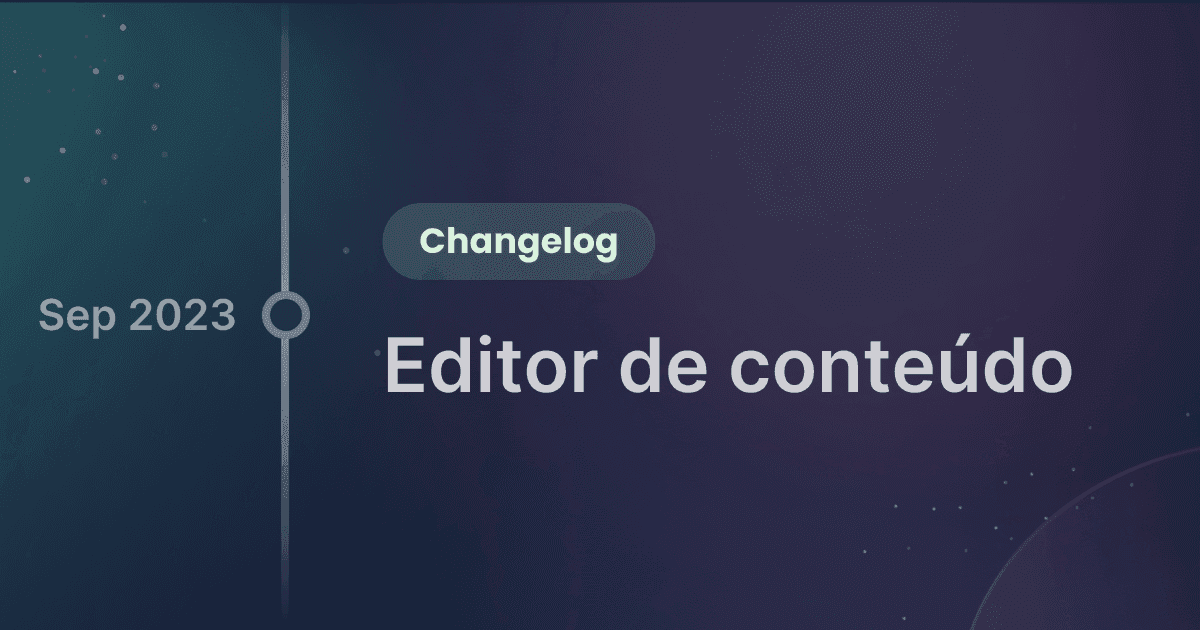 Changelog - Editor de conteúdo