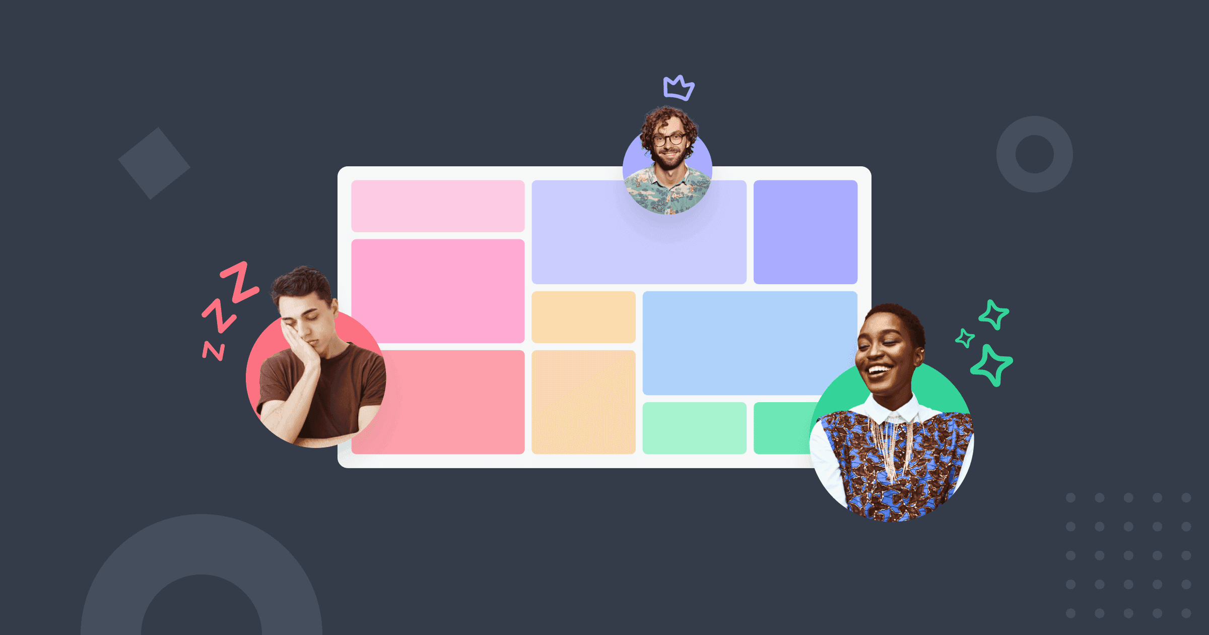 Imagem com fundo escuro mostrando a representação de uma análise RFM